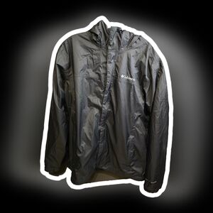 Columbia Men's Watertight OmniTech Rain Jacket, Black, Large